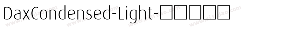 DaxCondensed-Light字体转换