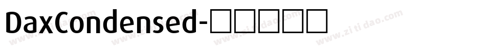 DaxCondensed字体转换