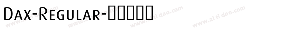 Dax-Regular字体转换