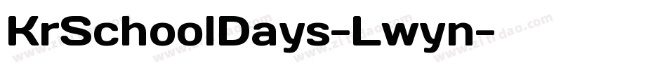 KrSchoolDays-Lwyn字体转换