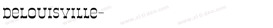 DeLouisville字体转换