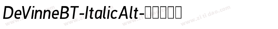 DeVinneBT-ItalicAlt字体转换