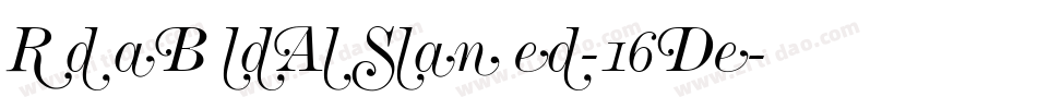 RodjaBoldAltSlanted-16De字体转换