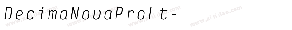 DecimaNovaProLt字体转换