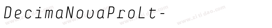 DecimaNovaProLt字体转换