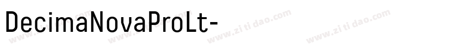 DecimaNovaProLt字体转换