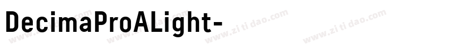 DecimaProALight字体转换