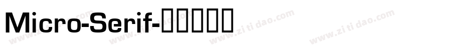 Micro-Serif字体转换