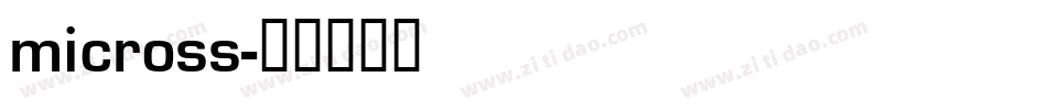 micross字体转换