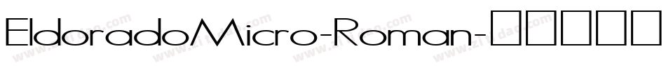 EldoradoMicro-Roman字体转换
