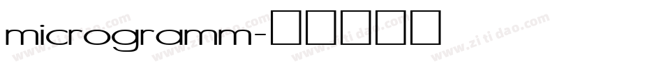 microgramm字体转换