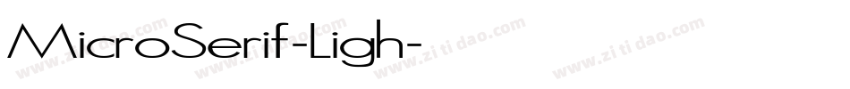 MicroSerif-Ligh字体转换