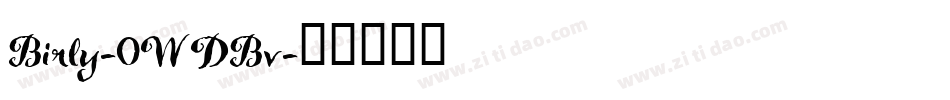 Birly-0WDBv字体转换