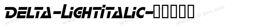Delta-LightItalic字体转换