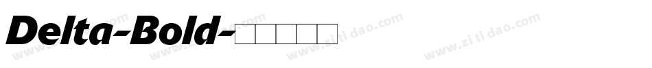 Delta-Bold字体转换