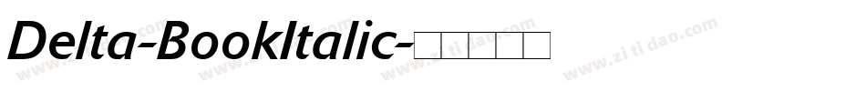 Delta-BookItalic字体转换