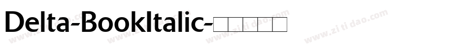 Delta-BookItalic字体转换