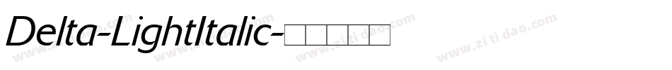 Delta-LightItalic字体转换