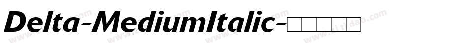 Delta-MediumItalic字体转换