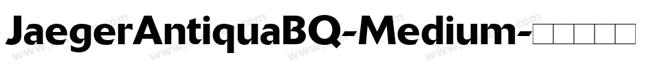 JaegerAntiquaBQ-Medium字体转换