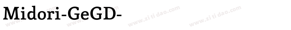 Midori-GeGD字体转换