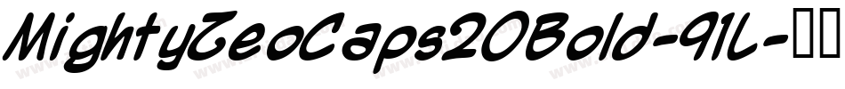 MightyZeoCaps20Bold-91L字体转换