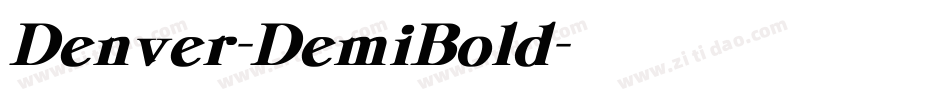 Denver-DemiBold字体转换