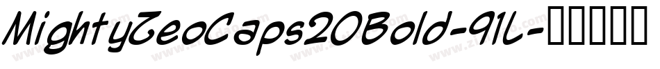 MightyZeoCaps20Bold-91L字体转换