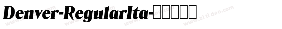 Denver-RegularIta字体转换