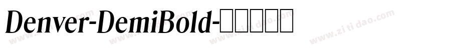 Denver-DemiBold字体转换