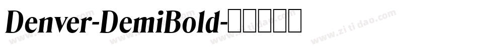 Denver-DemiBold字体转换