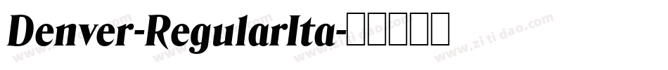 Denver-RegularIta字体转换