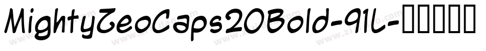 MightyZeoCaps20Bold-91L字体转换