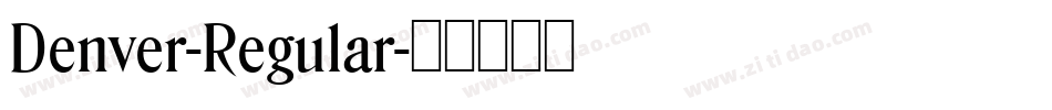 Denver-Regular字体转换