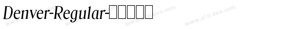 Denver-Regular字体转换