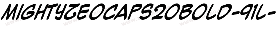 MightyZeoCaps20Bold-91L字体转换