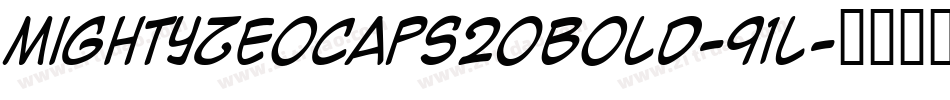 MightyZeoCaps20Bold-91L字体转换