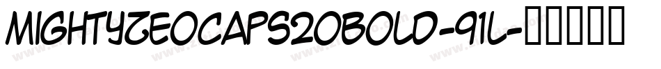 MightyZeoCaps20Bold-91L字体转换