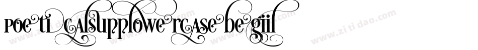Poetica-SuppLowercaseBegII字体转换