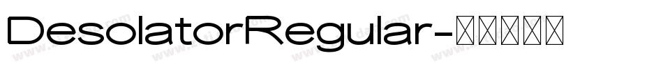 DesolatorRegular字体转换