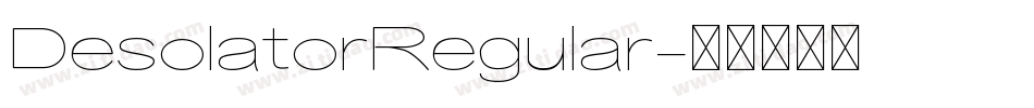 DesolatorRegular字体转换