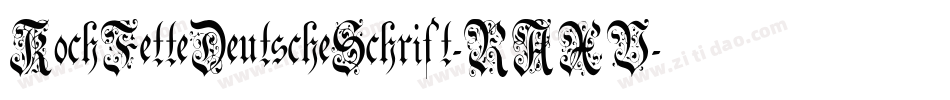 KochFetteDeutscheSchrift-RAXV字体转换