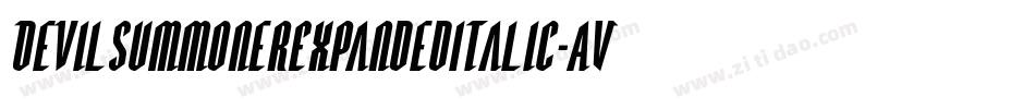 DevilSummonerExpandedItalic-AV6M字体转换