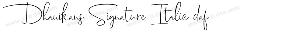 Dhanikans-Signature-Italic-dafont-2字体转换