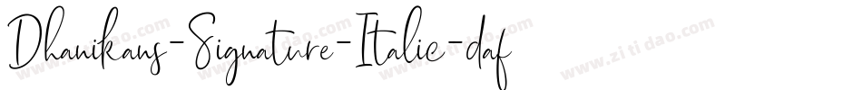 Dhanikans-Signature-Italic-dafont-2字体转换