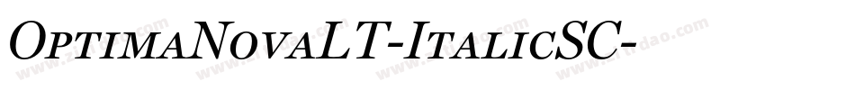 OptimaNovaLT-ItalicSC字体转换