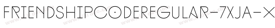 FriendshipcodeRegular-7XjA字体转换