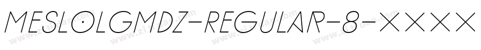 MesloLGMDZ-Regular-8字体转换