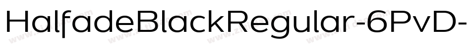 HalfadeBlackRegular-6PvD字体转换