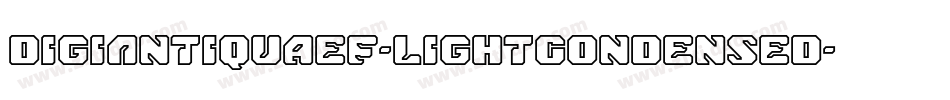 DigiAntiquaEF-LightCondensed字体转换
